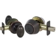 thumbnail image 1 of Callan KE3007 Carlyle Series Grade 3 Keyed Entry Knob & Single Cylinder Deadbolt Set, Edged Bronze, 1 of 2