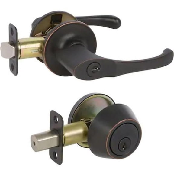 Callan 300T-Ne Newport Single Cylinder Keyed Entry Lever And Deadbolt Combination Set -