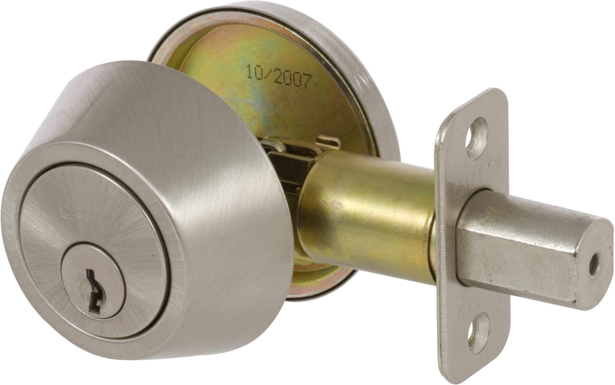 Satin Nickel Single Cylinder Universal Handing Deadbolt