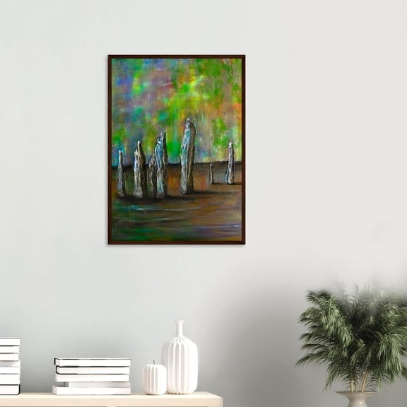 Callanish Northern Lights | Signed Fine Art Prints By Scottish Artist Hunter | Unframed or Varied Frames Available
