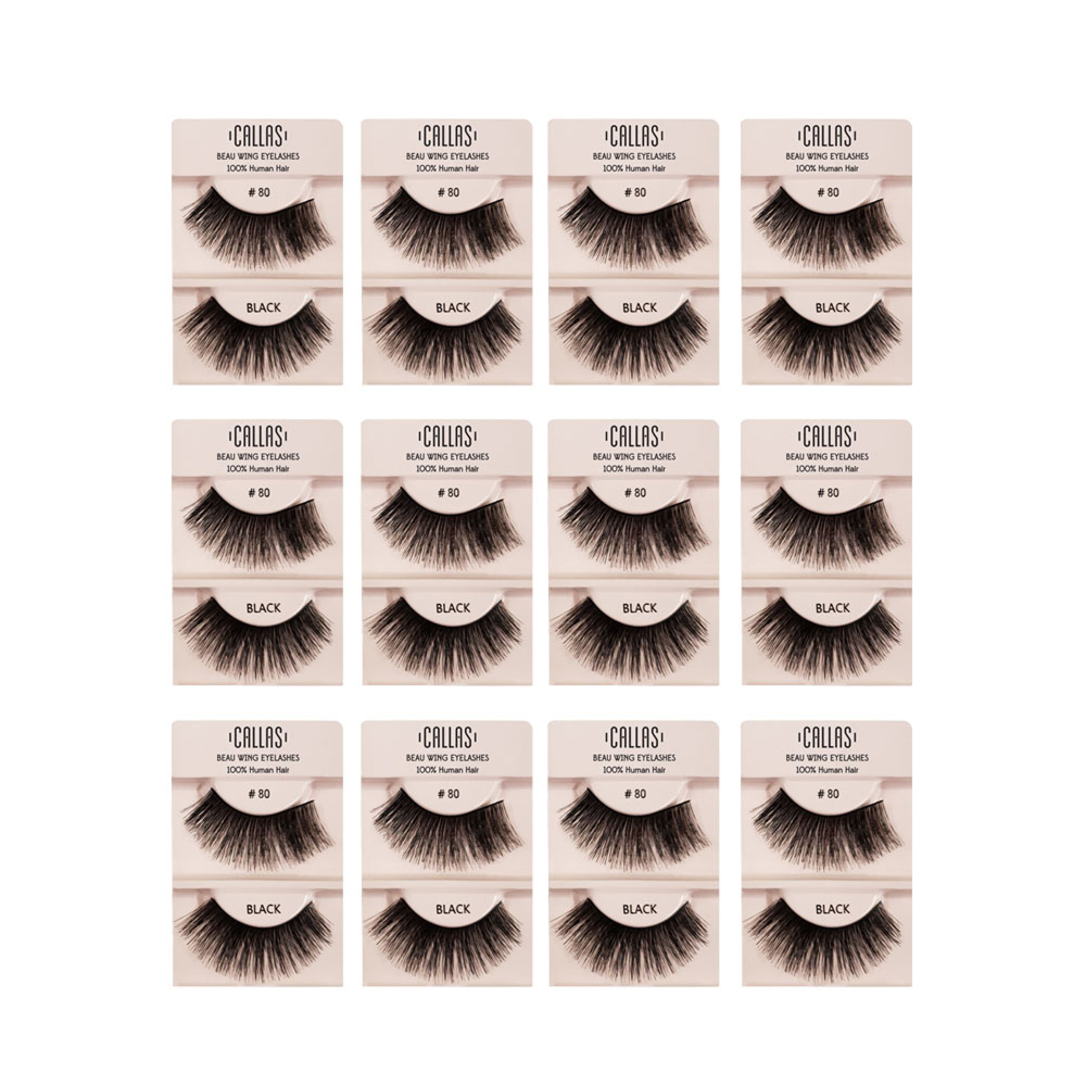 Callas Beau Wing Eyelashes #80 (1 pair x 12 sets)