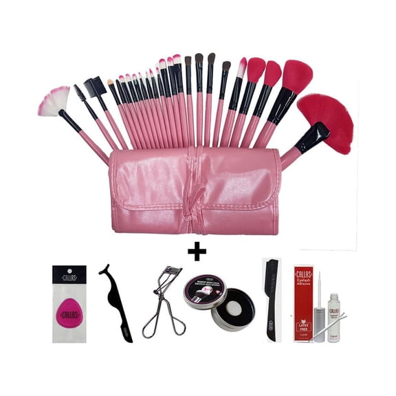 Callas Professional High-Quality Make up Brush Tool 30pcs Set - Pink