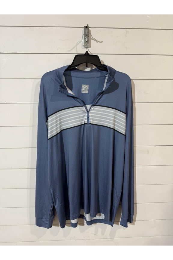 1/4 Zip Golf Jacket Mens XL Blue Active Stretch XXL