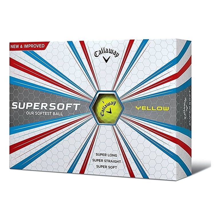 Callaway 2017 Supersoft Golf Balls, Yellow, Prior Generation, 12