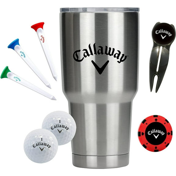 Callaway 30 oz. Stainless Steel Tumbler Golf Gift Set