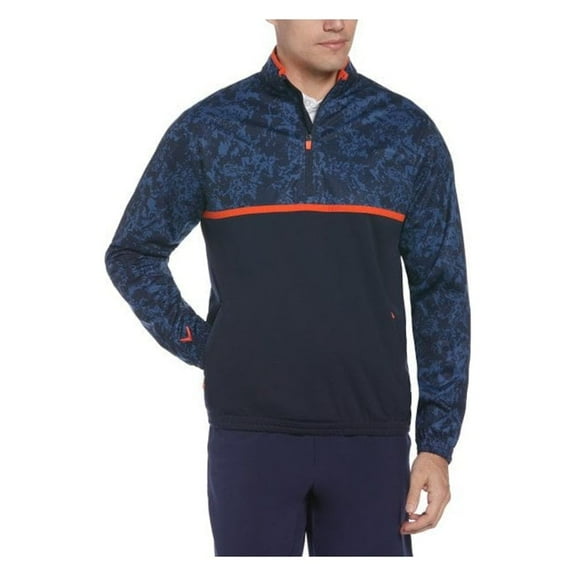 Callaway ABSTRACT CAMO PRINT WIND 1/4 ZIP JACKET NAVY S