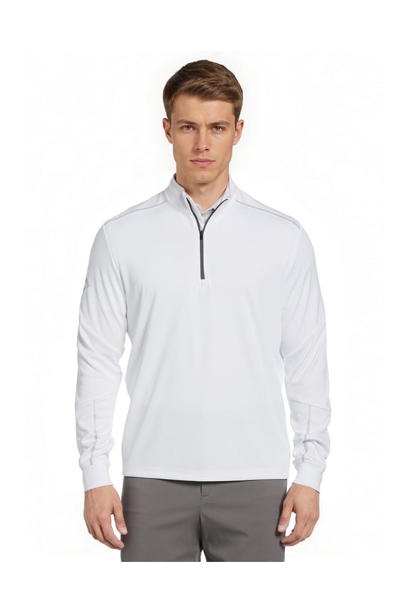 Apparel CGM540 Reflective Stitch 1/4-Zip-White-L