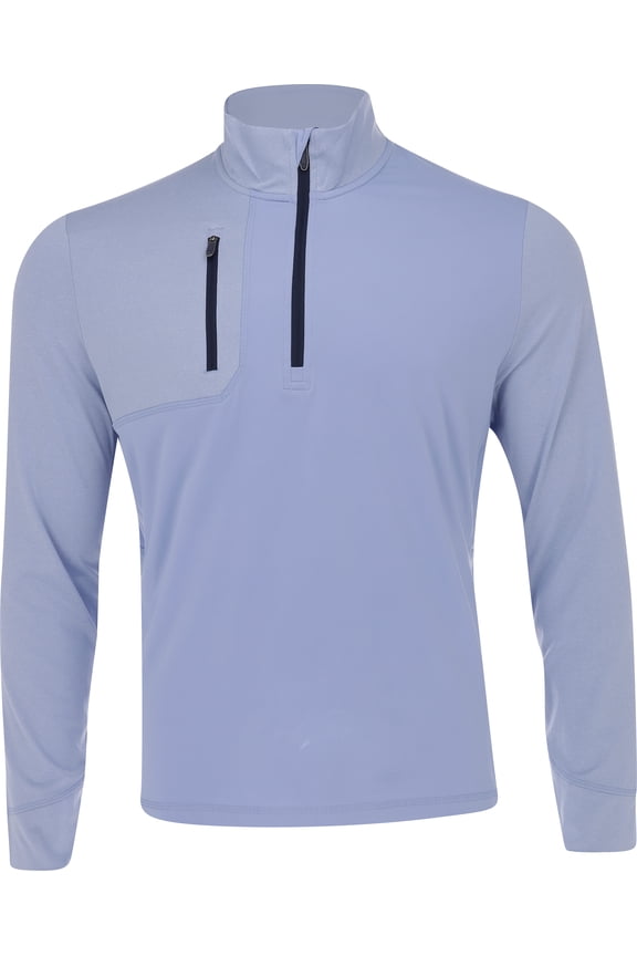 Aquapel Lightweight Mixed Media 1/4 Zip Chambray Heather Outerwear Men