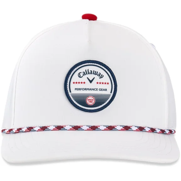 Callaway Bogey Free Adjustable Snapback Golf Cap Hat - White/Red/Navy