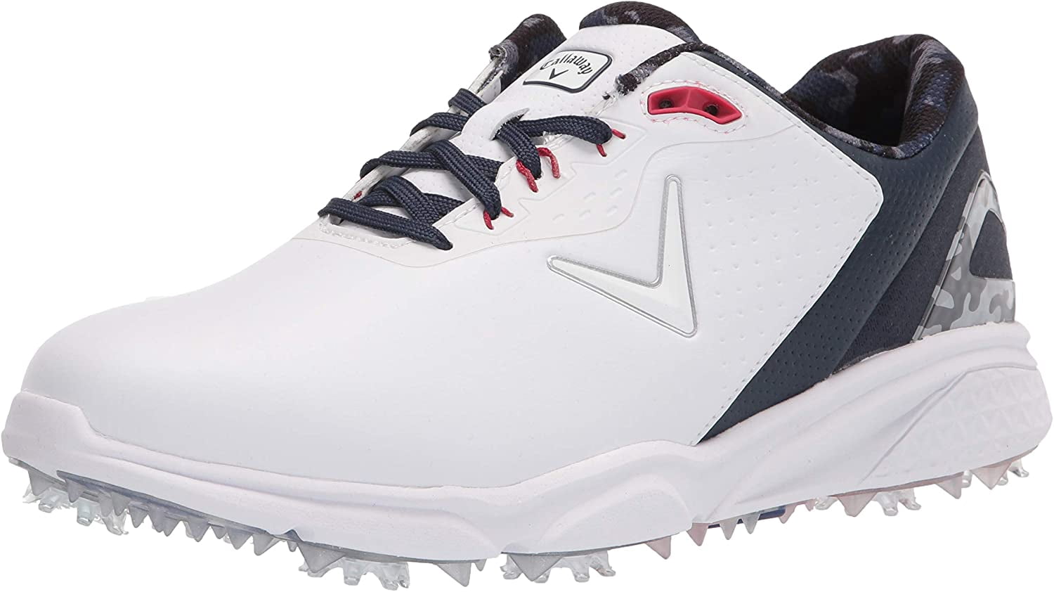 Callaway Coronado V2 Golf Shoes Men\'s 13D White Blue Red Fairways For Warriors Callaway Golf Coronado v2 Shoes White/Blue/Red Size 8 Medium  main image 3