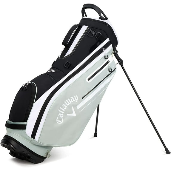 Callaway Chev Stand Bag (4-way, Black/White/Sage) 2023 NEW