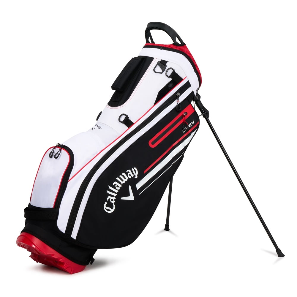 Callaway Chev Stand Golf Bag, Nylon White Black Fire Callaway Chev Stand Golf Bag, Nylon White Black Fire