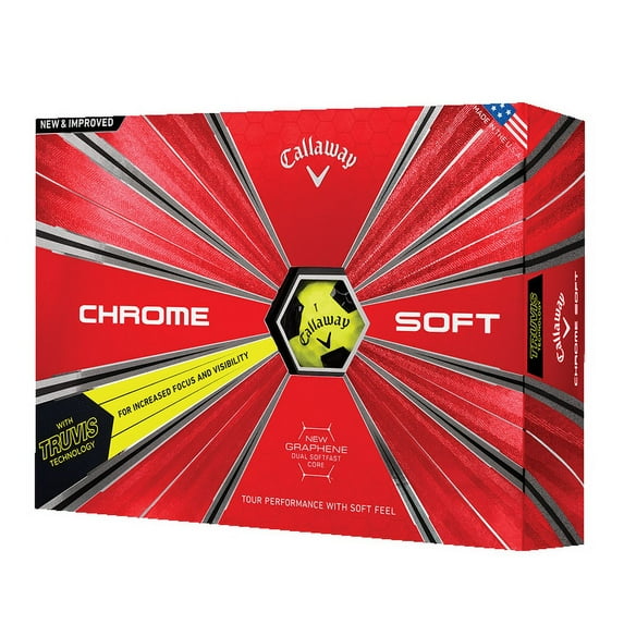 Callaway Chrome Soft Golf Balls, Assorted Colors, 12 Pack