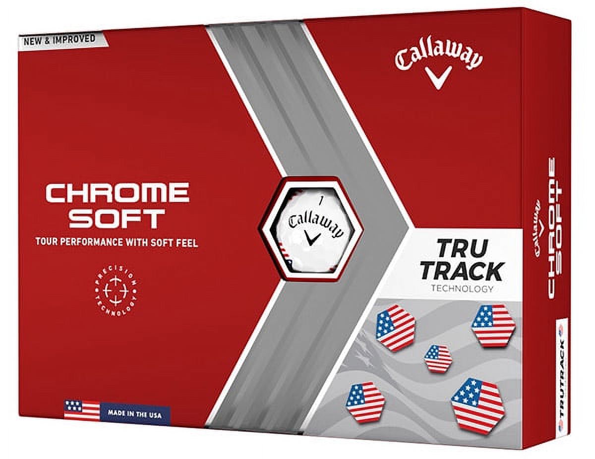 Callaway Chrome Soft Tru Track Golf Balls 1Dozen White
