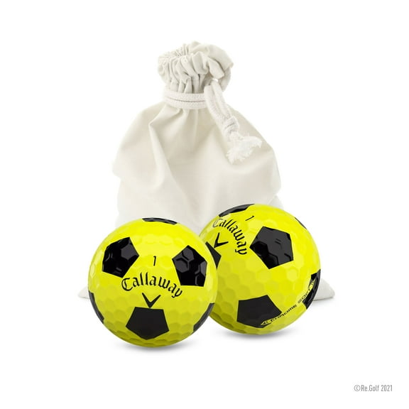 Callaway Chrome Soft Truvis - Yellow - Quantity 12 in Eco-Friendly Bag (Professionally Recycled)
