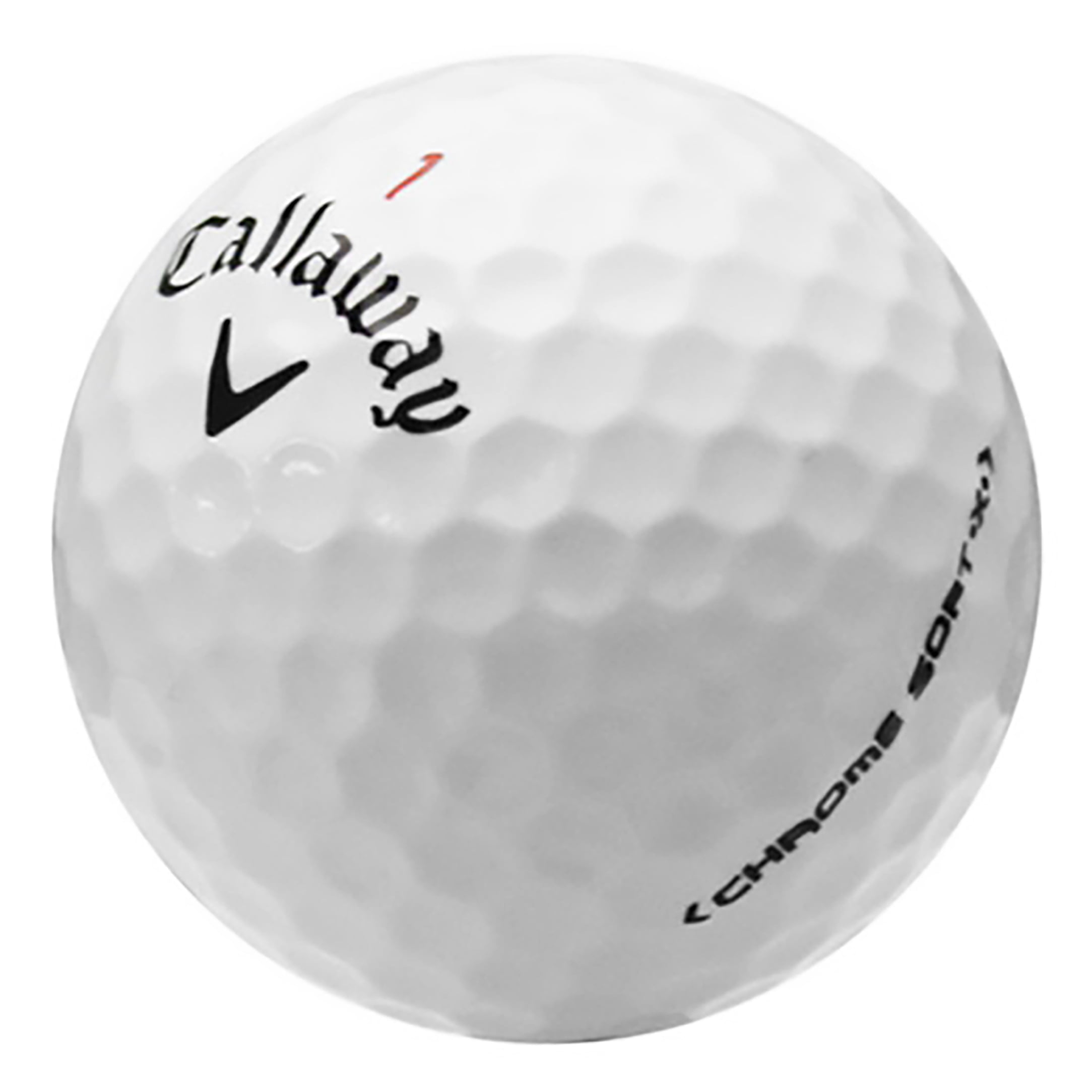 Callaway Chrome Soft X Golf Balls, Mint Refinished Quality, 50 Pack, White