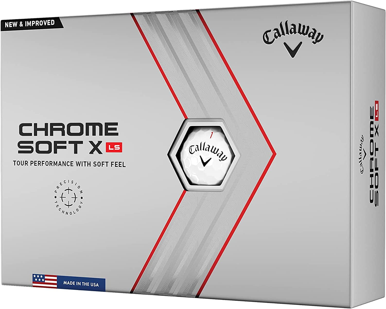 Callaway Golf 2022 Chrome Soft X LS Golf Balls 12-pack, White
