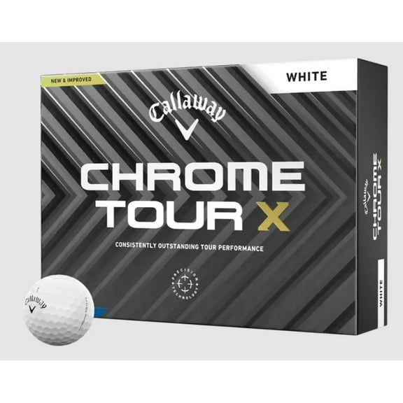 Callaway Golf 2024 Chrome Tour X Golf Balls 1-Dozen [White]