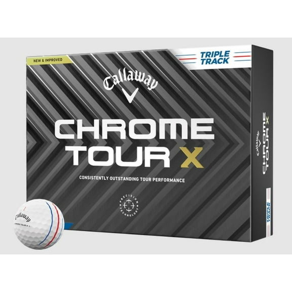 Callaway Chrome Tour X Triple Track Golf Balls (White, 12pk) 1dz 2024 NEW