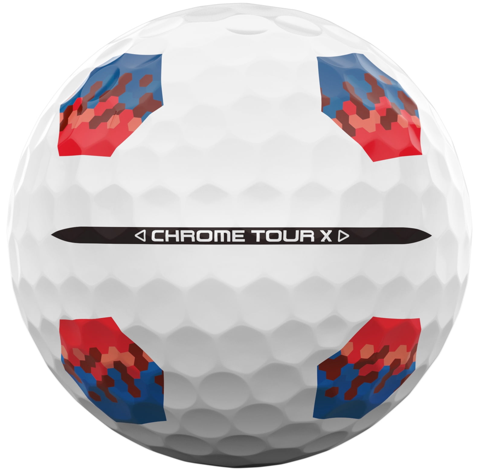 Callaway Golf 2024 Chrome Tour X TruTrack Golf Balls 1-Dozen [White-Red/Blue]