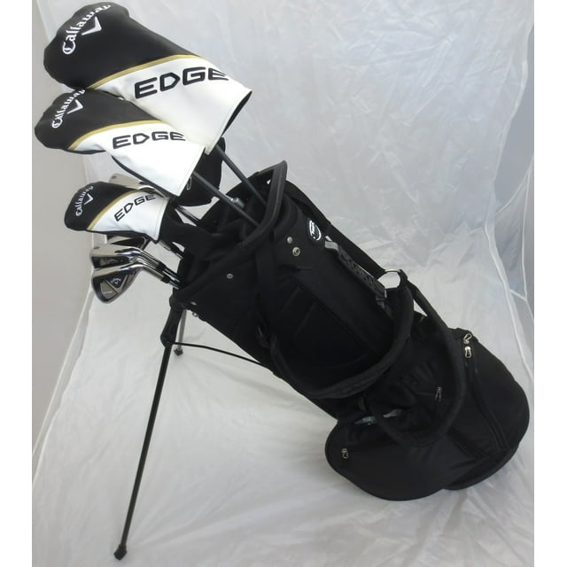 Callaway Complete Mens Golf Set Clubs Driver, Fairway Wood, Hybrid, Irons, Putter, Bag Stiff Flex Shafts