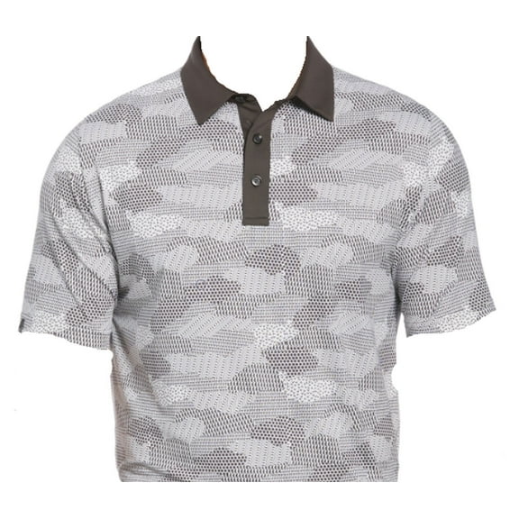 Callaway ECO Polo Shirt (Cluster Print, Asphalt, Large) Golf NEW