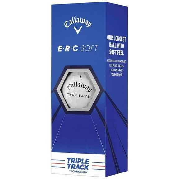 Callaway ERC Soft Triple Track Golf Balls (White, 3pk) 1 Sleeve 2022 NEW