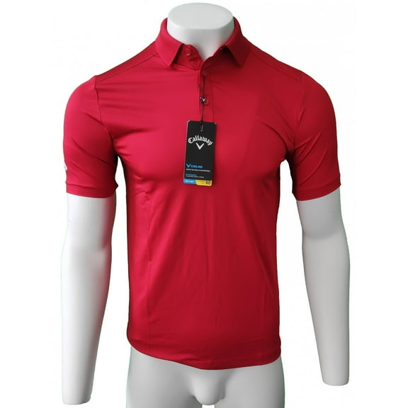 Callaway Essential Micro Polo Shirt - Tango Red - S