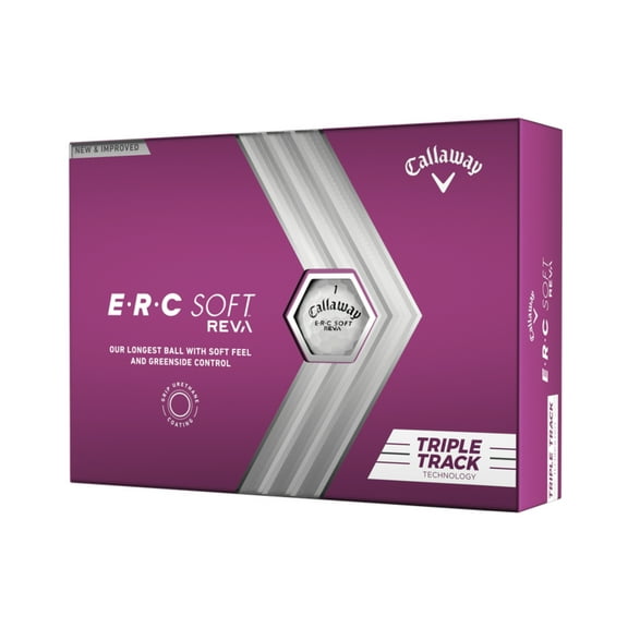 Callaway Golf 2023 ERC Soft Reva Triple Track Golf Balls 12-pack, White