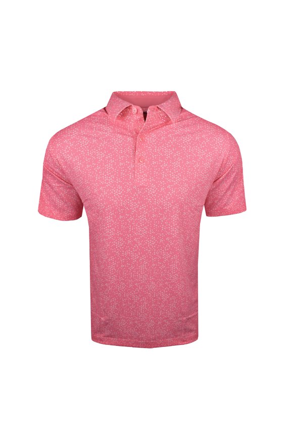 Golf Previous Season All-Over Chev Printed Polo Strawberry Pink XXL