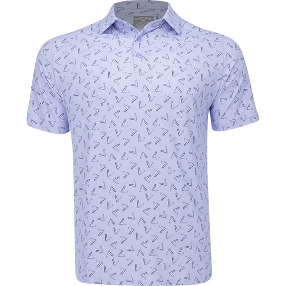 Callaway Golf All-Over Large Chev Printed Polo Spring Lavender Extra Large