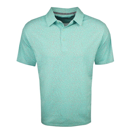 Callaway Golf All-Over Micro Floral Polo Neptune Green Medium
