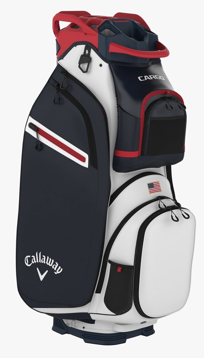 Callaway Golf Cargo Cart Bag White/Navy/Red Flag