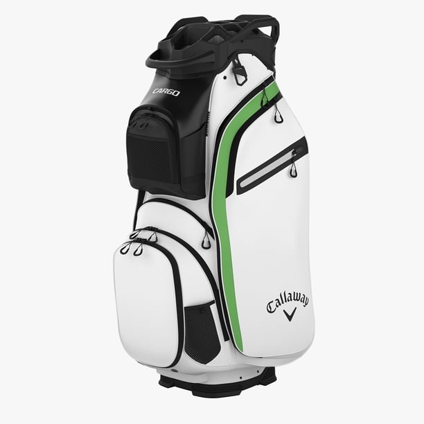 Callaway Elyte キャディバッグ ホワイト・グリーン Callaway, Cargo Cart Bag, Elyte 14-Way Top, 45+ Liter Capacity