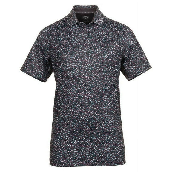 Callaway Golf Chevron Confetti Print Polo Asphalt Small
