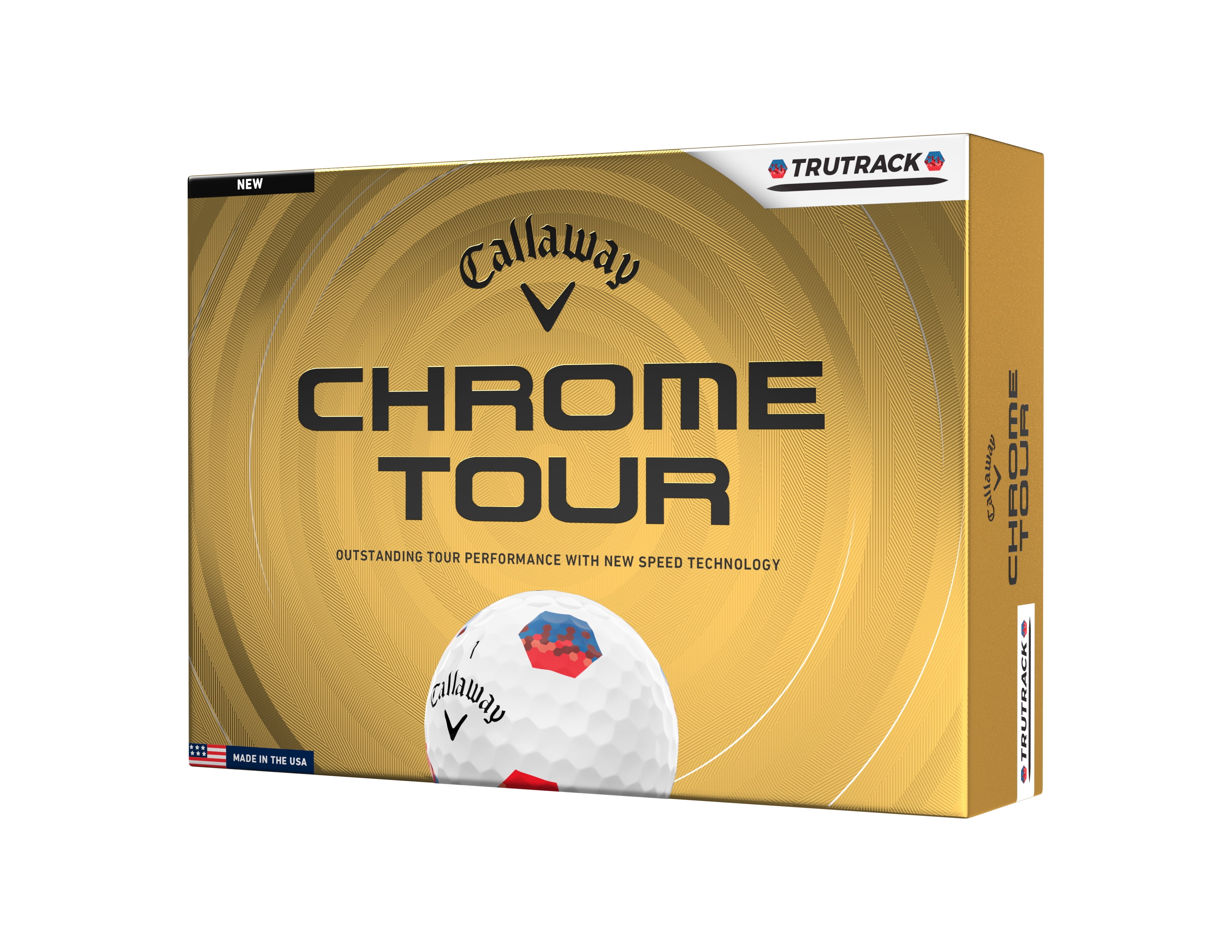 Callaway Golf Chrome Tour 26 - Blue/Red TruTrack 12 Ball Pack New