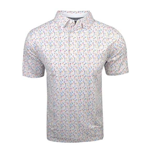 Callaway Golf Cocktail Print Polo Bright White Small