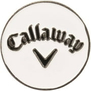 Callaway Golf Hat Clip and Ball Marker, 1-Piece Metal - Black/White