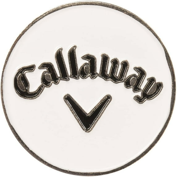 Callaway Golf Hat Clip and Ball Marker, Metal - Black/White