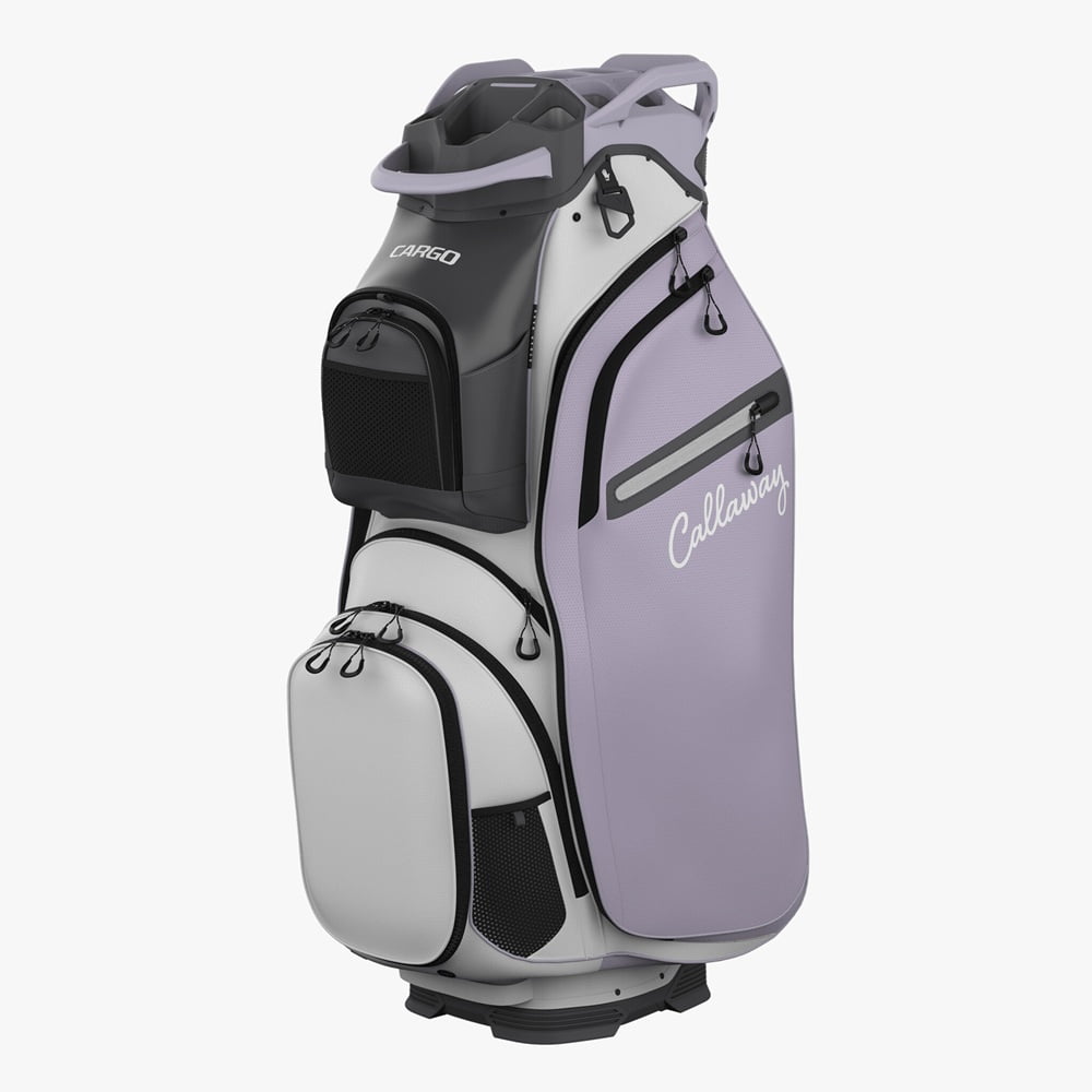NEW Callaway Golf 2025 Cargo Cart Bag 14-Way Top - White / Orchid Petal