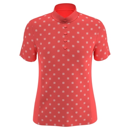 Callaway Golf Ladies Chevron Floral Print Polo Dubarry XXL
