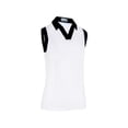 thumbnail image 1 of Callaway Golf Ladies Colorblock Sleeveless Polo Brilliant White/Caviar Medium, 1 of 1
