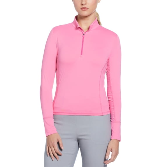 Callaway womens 1/4-Zip Sun Protection Top, XL, Pink