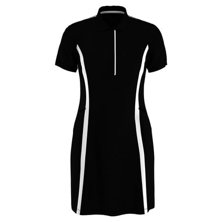 Callaway Golf Ladies Swing Tech Color Block Short Sleeve Dress Caviar Small