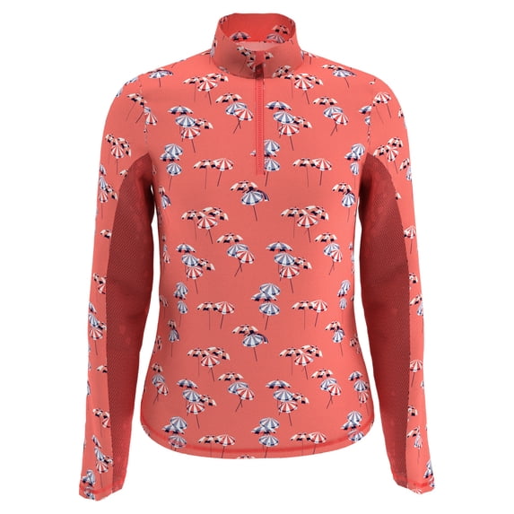 Callaway Golf Ladies Umbrella Print Swing Tech Sun Protection Pullover Dubarry Extra Small