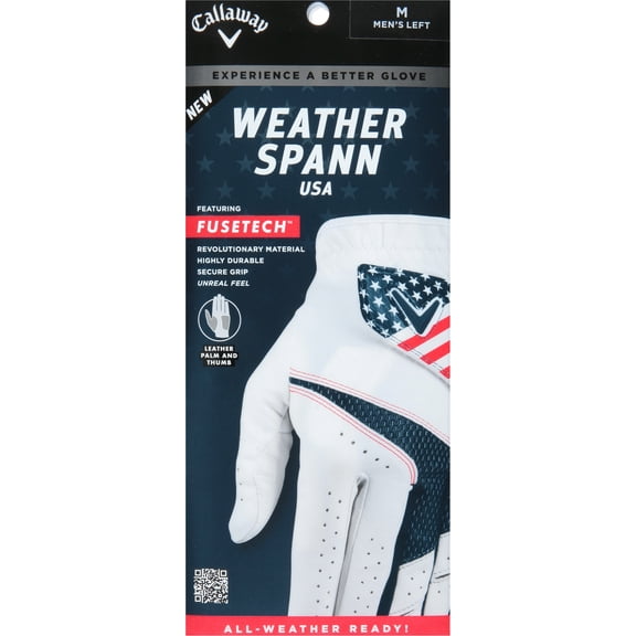 Callaway Golf MLH Weather Spann USA Gloves Red/White/Blue Medium