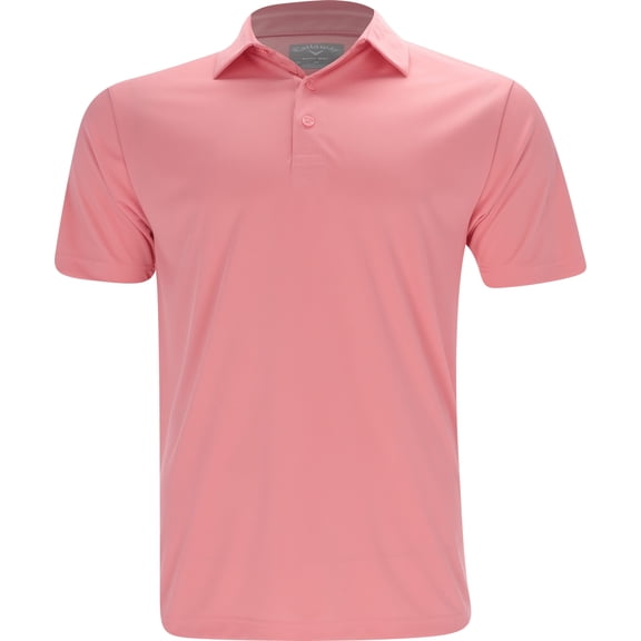 Callaway Golf Men’s Solid Tournament Polo Shirt - Medium Strawberry Pink -