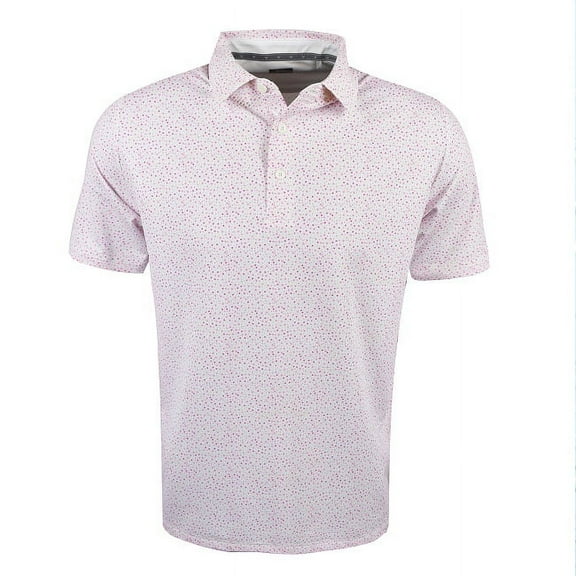 Callaway Golf Micro-Floral Print Polo Shirt Bright White Small