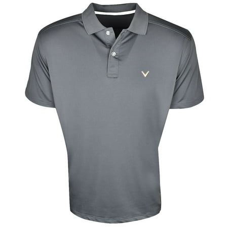 Callaway Golf Opti-Stretch Solid Polo Asphalt XXXL