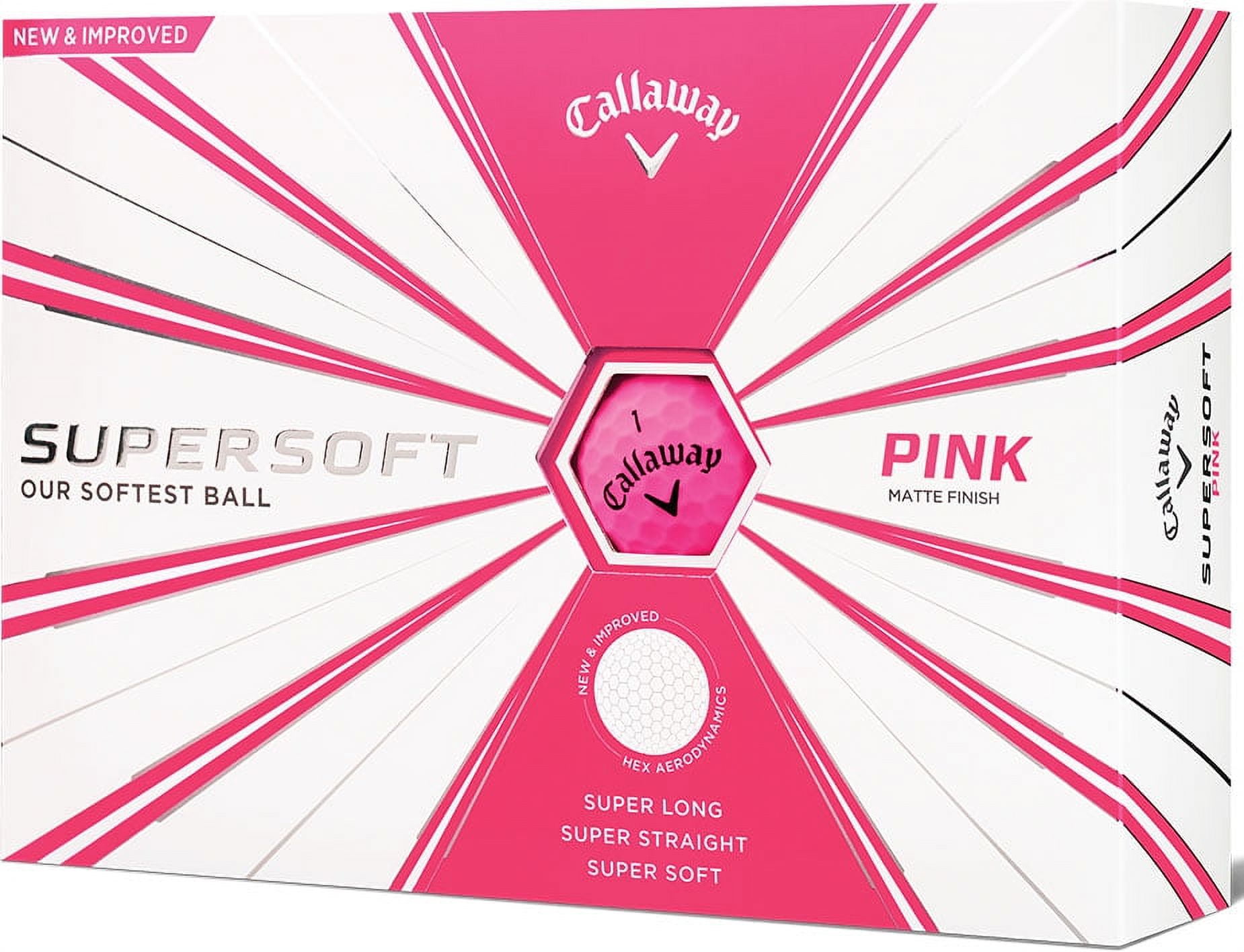 Callaway Golf Supersoft Golf Balls, Matte Pink, 12 Pack